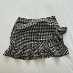 Aakaa Mini Plaid/Gingham Skirt